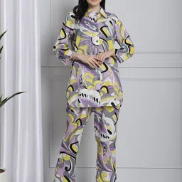 Frempy Abstract Printed Shirt With Trousers-image-31