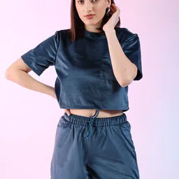 Freehand by The Indian Garage Co Crop Top With Shorts Co-Ords-picture-45