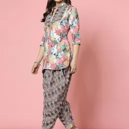 Clora Creation Printed Tunic With Dhoti Pants Co-Ords image 2
