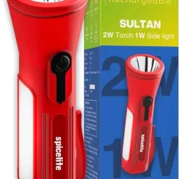 Sultan Rechargeable 2W Torch 1W Side Light, Pocket-Friendly| Heavy Duty Portable Torch-15