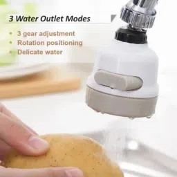 anjekart Rotatable Splash Proof 3 Modes Water Saving Nozzle Filter Faucet Sprayer Faucet Nozzle image 3