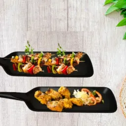 (Pack of 2) Exclusive Classical Design Snacks Platter for Multipurpose Use Sizzler Tray-3