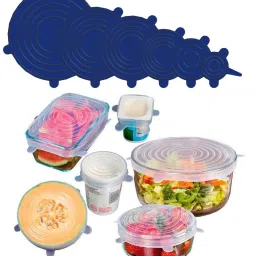 Multipurpose Unbreakable Lids For Kitchen Microwave Serving Bowls, Containers 6 inch Lid Set-5
