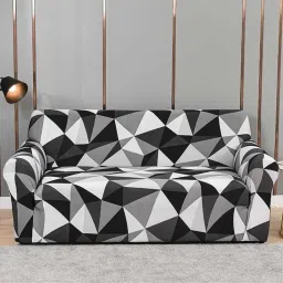 Polyester Abstract 3 Seater Sofa Cover-picture-19
