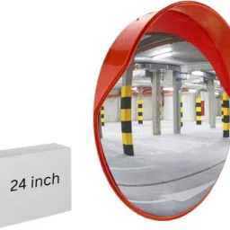 Unbreakable Convex Mirror For Road Safety with Installation Kit 24 Inch Rearview Radar Mirror-image-5
