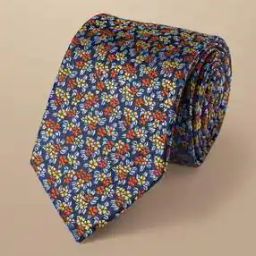 Men Floral Pattern Silk Tie-image-16