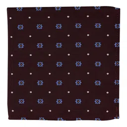 KOVOVE Men Maroon Woven Design Pocket Square-image-70