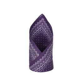 Peter England Men Purple & White Printed Microfibre Pocket Square-image-20