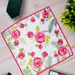 KOLOROBIA Men Floral Printed Pocket Squares-image-64