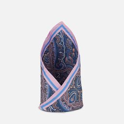 Louis Philippe Men Blue & Pink Printed Pocket Square-image-63
