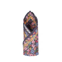 Louis Philippe Men Blue & Pink Floral Printed Pocket Square-picture-20