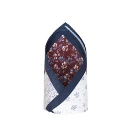 Louis Philippe Men White & Maroon Printed Pocket Square-image-94