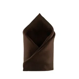 The Tie Hub Men Brown Solid Pocket Squares-picture-38