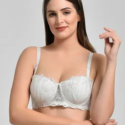 MAKCLAN Lightly Padded All Day Comfort Underwired Dry Fit Balconette Bra-50