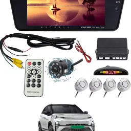 7Inch Bt Full HD Rearview Monitor Screen With Silver Sensor & Camera For Car 166 Black LED-image-96