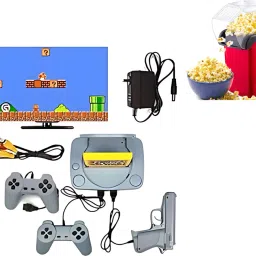 DRUMSTONE Relive Classic Gaming with 8 Bit TV Console & Popcorn Machine 64 GB with 2 player remote, 1 gun-picture-34