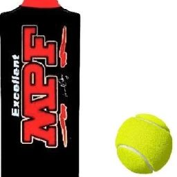 Heavy Plastic Bat with 3 Tennis Balls | Cricket Kit for kids 5-8 Years PVC/Plastic Cricket Bat For 8 Yrs-image-4