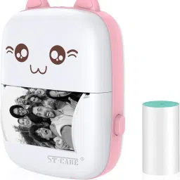 TECHEL Mini Printer, Fast Paper Output Self-Adhesive for3 ROOL (Pink)FDG2 Multi-function Monochrome Label Printer image 2