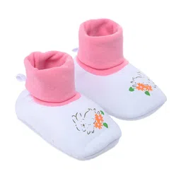 mothercare Infant Girls Rabbit Print Baggies Mid-Top Booties image 1