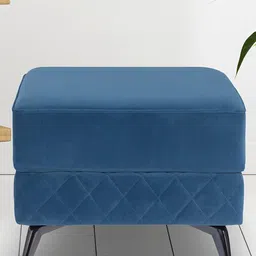 Duroflex Blue Wooden Square Ottomans-picture-15