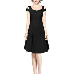 ODETTE Sweetheart Neck Fit & Flare Dress-picture-34