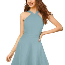 ODETTE V-Neck Sleeveless Fit & Flare Dress-image-4