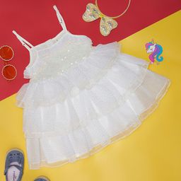 Pantaloons Baby Kids-Girls Layered Fit & Flare Dress-image-71