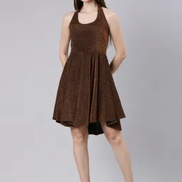 SHOWOFF Embellished Sleeveless Fit & Flare Dress-image-24