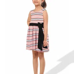 Kids On Board Striped Fit & Flare Dress-image-67