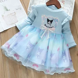 YK Girls Cotton Embellished Fit & Flare Dress-picture-31