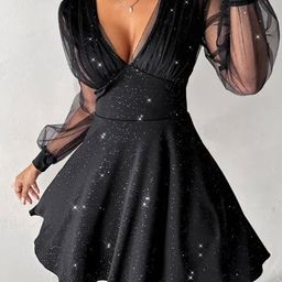 bebe Women Embellished Fit & Flare Dress-image-62