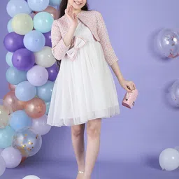 Cherry & Jerry Checked Net Fit & Flare Dress-8