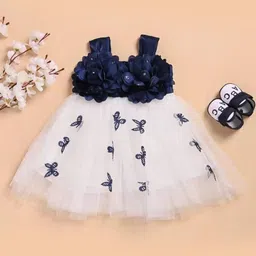 MS BROTHERS Girls Net Fit & Flare Dress-picture-12