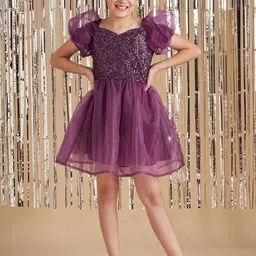 Cherry & Jerry Girls Sequinned Fit & Flare Dress-image-48