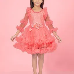 BAESD Girls Self Design Fit & Flare Dress-picture-32