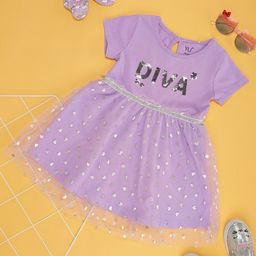 YU by Pantaloons Girls Sequinned Embellished Cotton Fit & Flare Dress-38