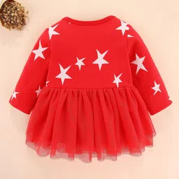 StyleCast Infnats Girls Red Conversational Printed Fit & Flare Dress-image-76