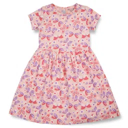 Gini and Jony Girls Conversational Printed Cotton Fit & Flare Dress-image-39