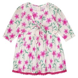 Budding Bees Girls Floral Printed Cotton Fit & Flare Dress-image-30