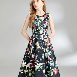 JC Collection Floral Printed Fit & Flare Dress-picture-32