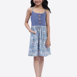 ShilpShakti Girls Floral Printed Fit & Flare Dress-image-63