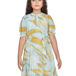 Peppermint Girls High Neck Fit & Flare Dress-14