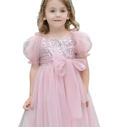 StyleCast x Revolte Embellished Puff Sleeve Applique Fit & Flare Dress-image-36