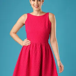 Globus Boat Neck Fit & Flare Dress-picture-25