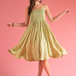 Globus  Smocked Fit & Flare Midi Dress-picture-31