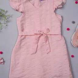 One Friday Girls Flutter Sleeve Fit & Flare Dress-image-57