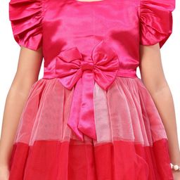 BAESD Flutter Sleeve Net Fit & Flare Dress image 2
