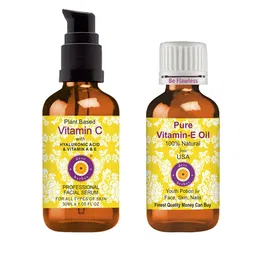Deve Herbes Set of Plant Based Vitamin C Face Serum & Pure Vitamin E Oil - 30ml each-3