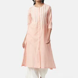 RANGMANCH BY PANTALOONS Women Ethnic Embroidered Cotton Kurta-picture-55