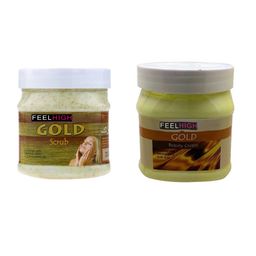 FEELHIGH Set Of 2 Gold Scrub & Cream 500ml Each-1